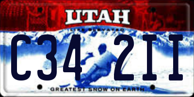 UT license plate C342II
