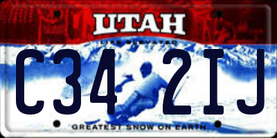 UT license plate C342IJ