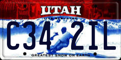 UT license plate C342IL