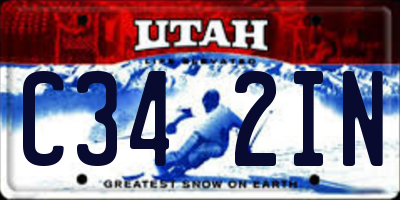 UT license plate C342IN