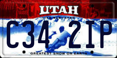 UT license plate C342IP