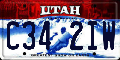 UT license plate C342IW