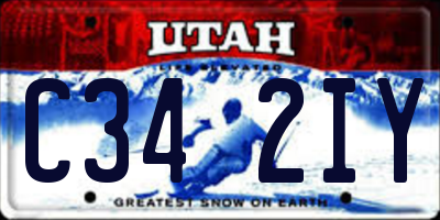 UT license plate C342IY