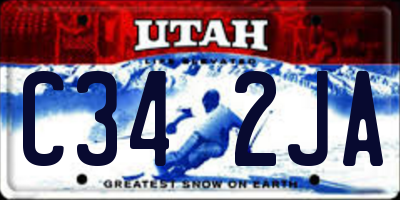 UT license plate C342JA