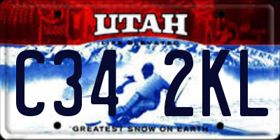 UT license plate C342KL