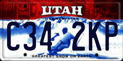 UT license plate C342KP