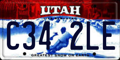 UT license plate C342LE