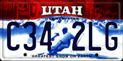 UT license plate C342LG