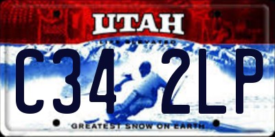 UT license plate C342LP