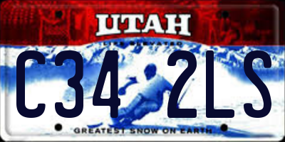 UT license plate C342LS