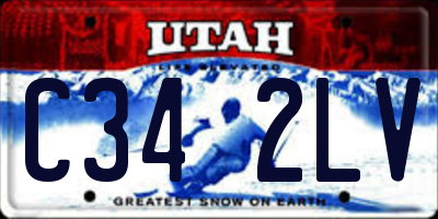 UT license plate C342LV