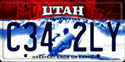 UT license plate C342LY