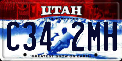 UT license plate C342MH