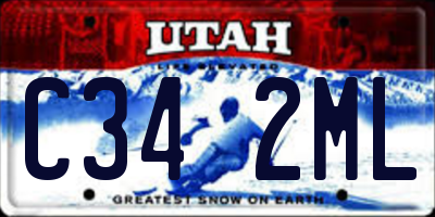 UT license plate C342ML