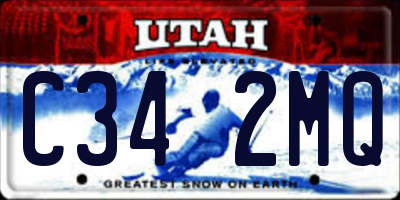 UT license plate C342MQ