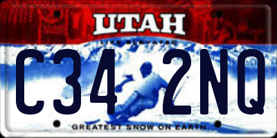 UT license plate C342NQ