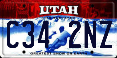 UT license plate C342NZ