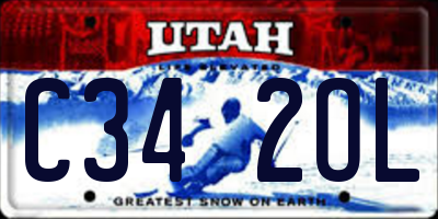 UT license plate C342OL