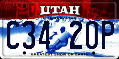 UT license plate C342OP