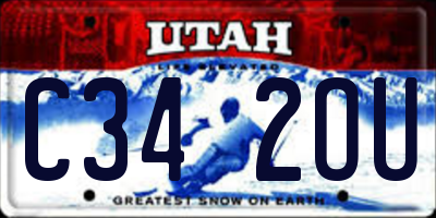 UT license plate C342OU