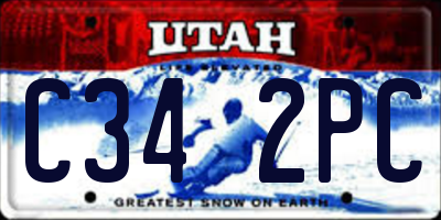 UT license plate C342PC