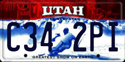 UT license plate C342PI