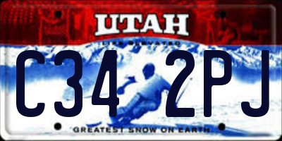 UT license plate C342PJ