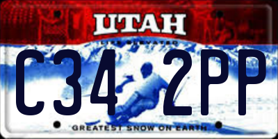 UT license plate C342PP
