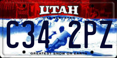 UT license plate C342PZ