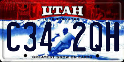 UT license plate C342QH