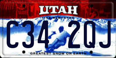 UT license plate C342QJ