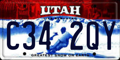 UT license plate C342QY