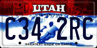 UT license plate C342RC