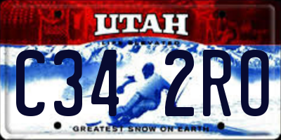 UT license plate C342RO