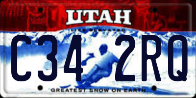UT license plate C342RQ