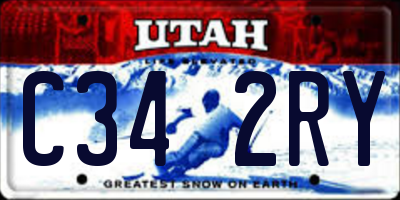 UT license plate C342RY