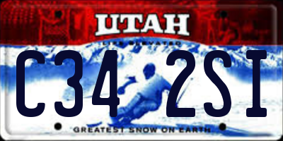 UT license plate C342SI