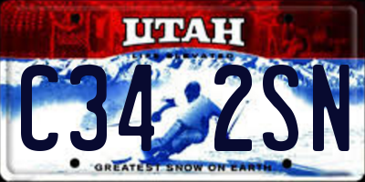 UT license plate C342SN