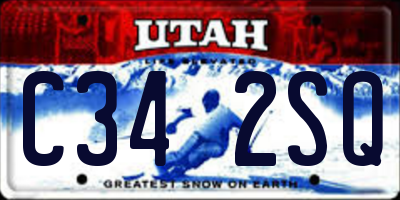 UT license plate C342SQ