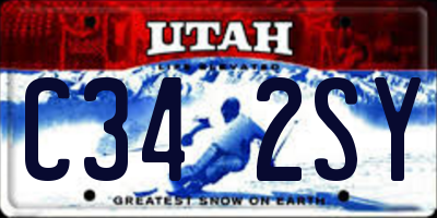 UT license plate C342SY