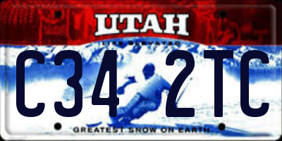 UT license plate C342TC