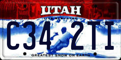 UT license plate C342TI