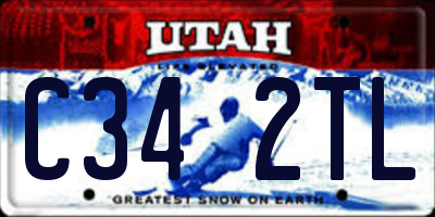 UT license plate C342TL