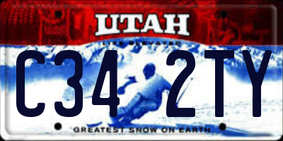 UT license plate C342TY