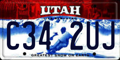 UT license plate C342UJ