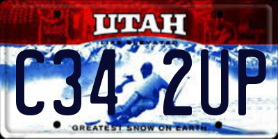 UT license plate C342UP