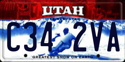 UT license plate C342VA