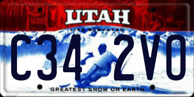 UT license plate C342VO
