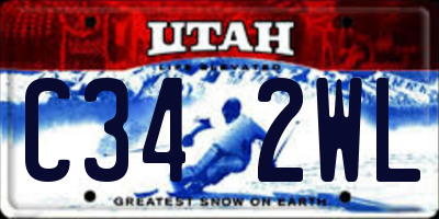UT license plate C342WL