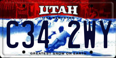 UT license plate C342WY